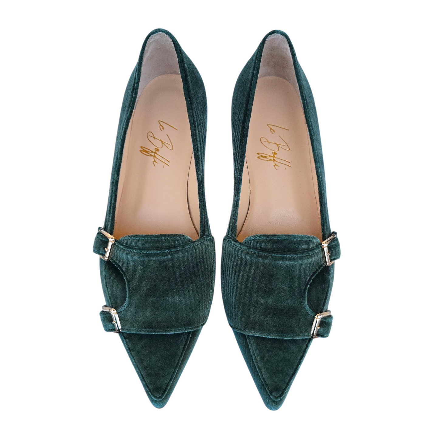 Emma ballerina Round Toe in red velvet and patent leather