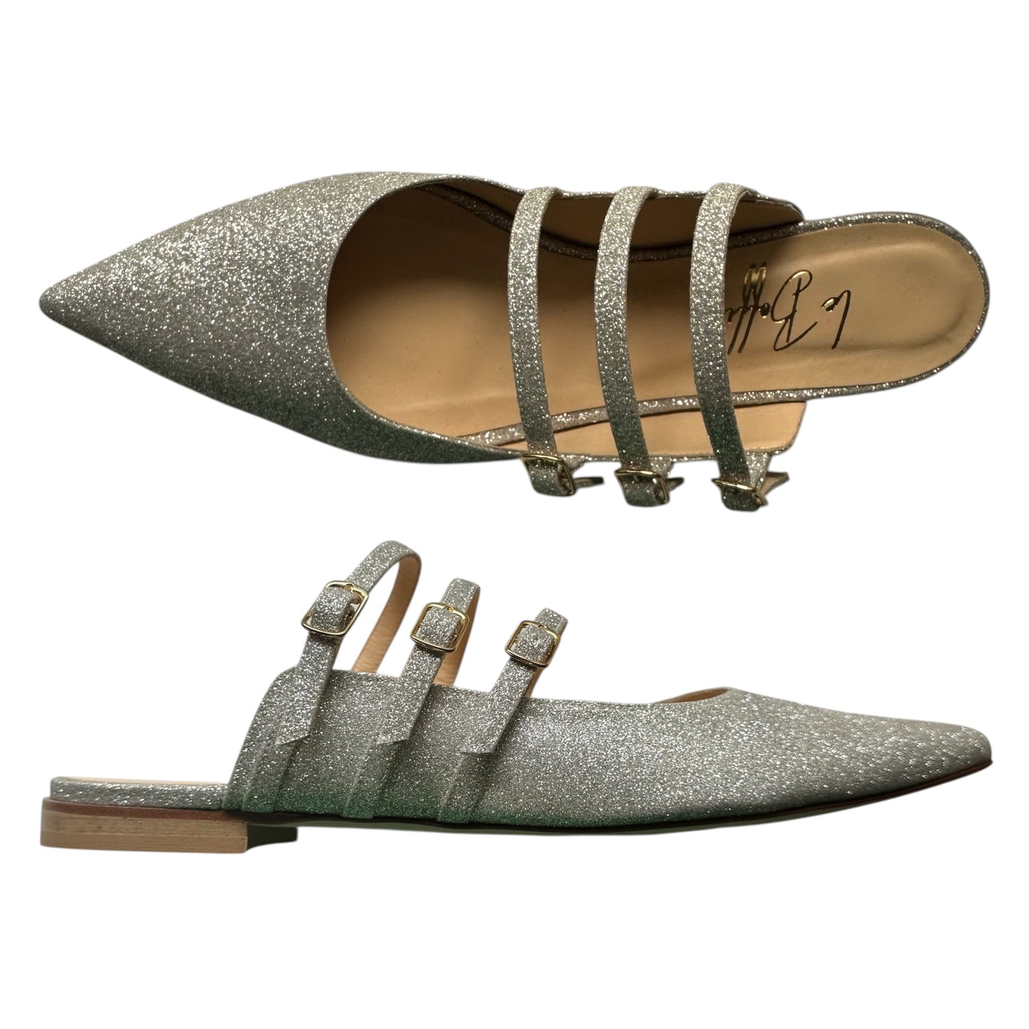 Elisa mule glitter platino