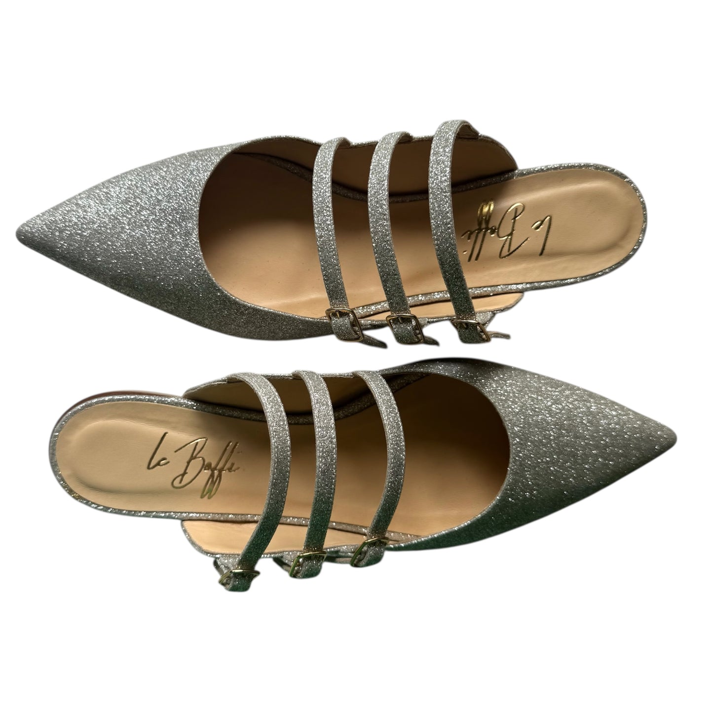 Elisa mule glitter platino