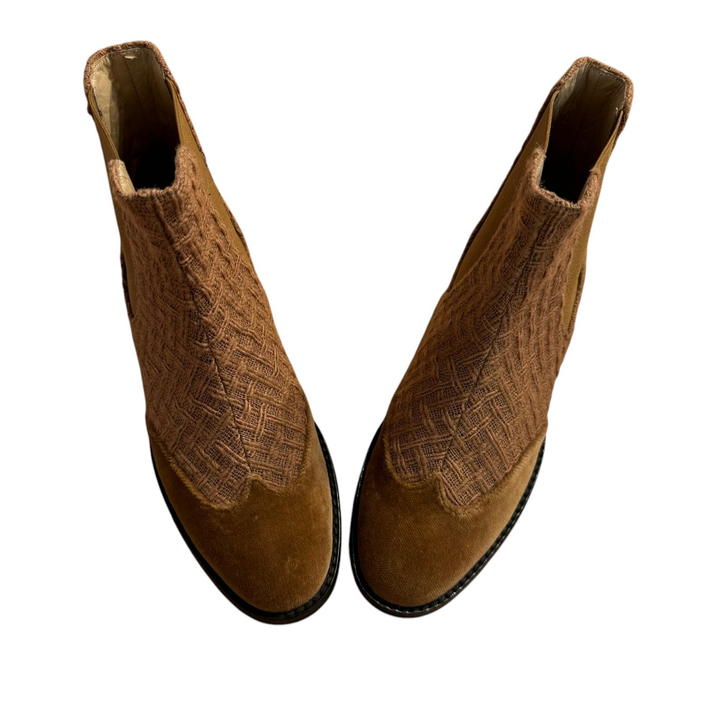 Allegra stivaletto in boucle e velluto beige