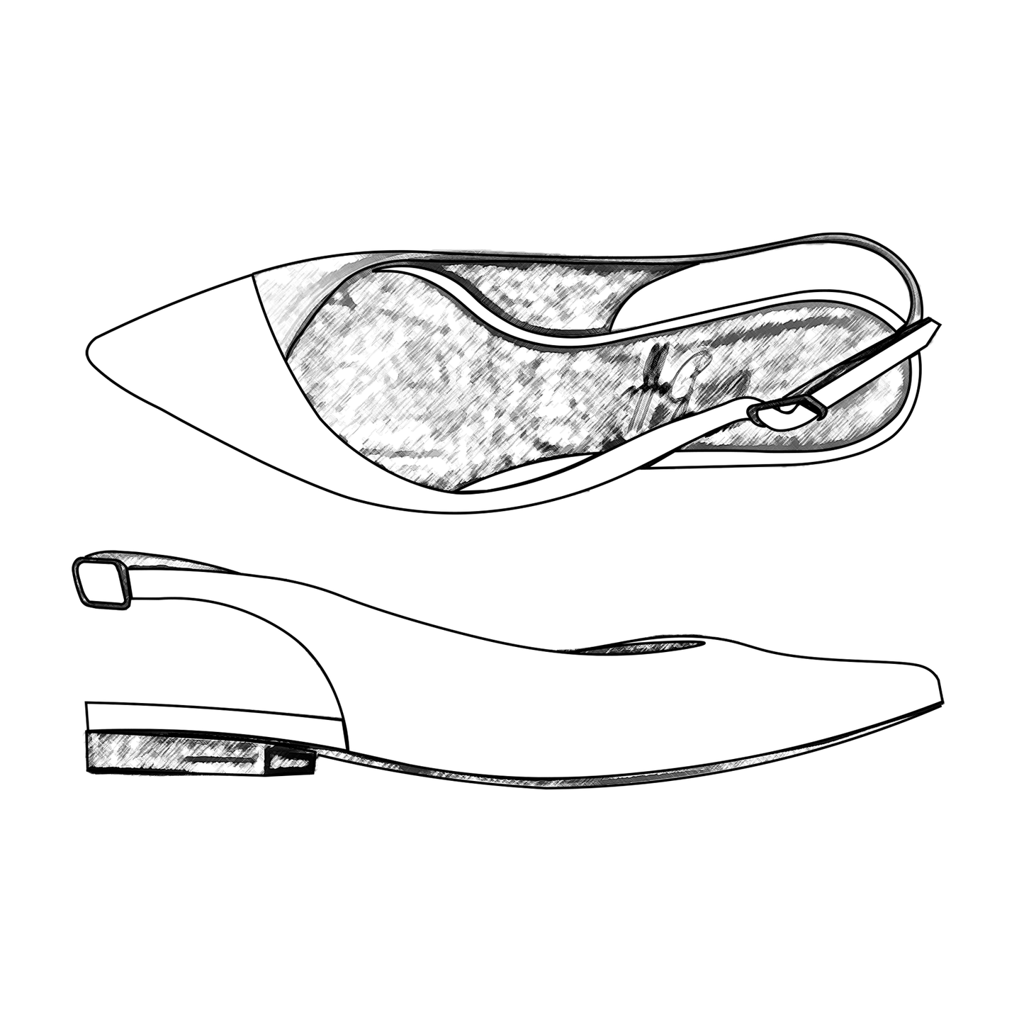 Amelia slingback Bride