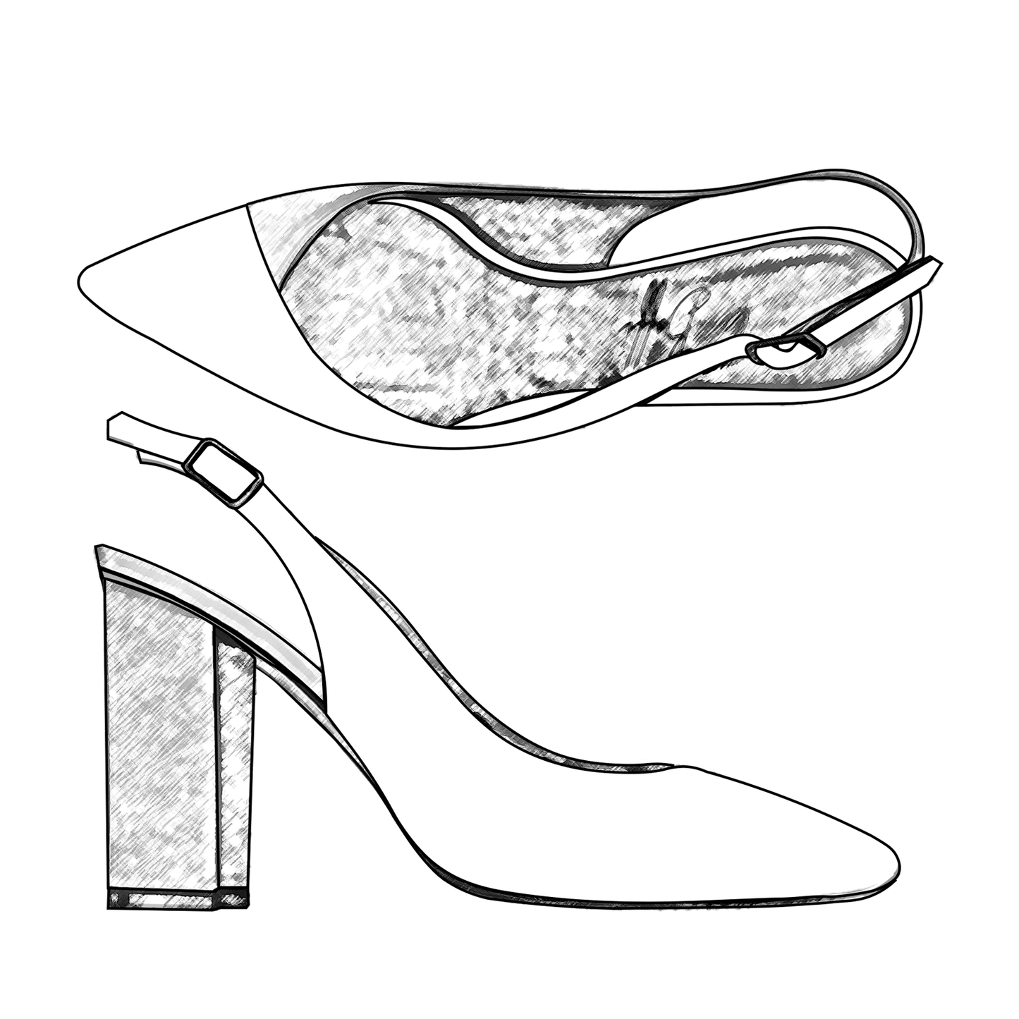 Amelia slingback 85 Bride