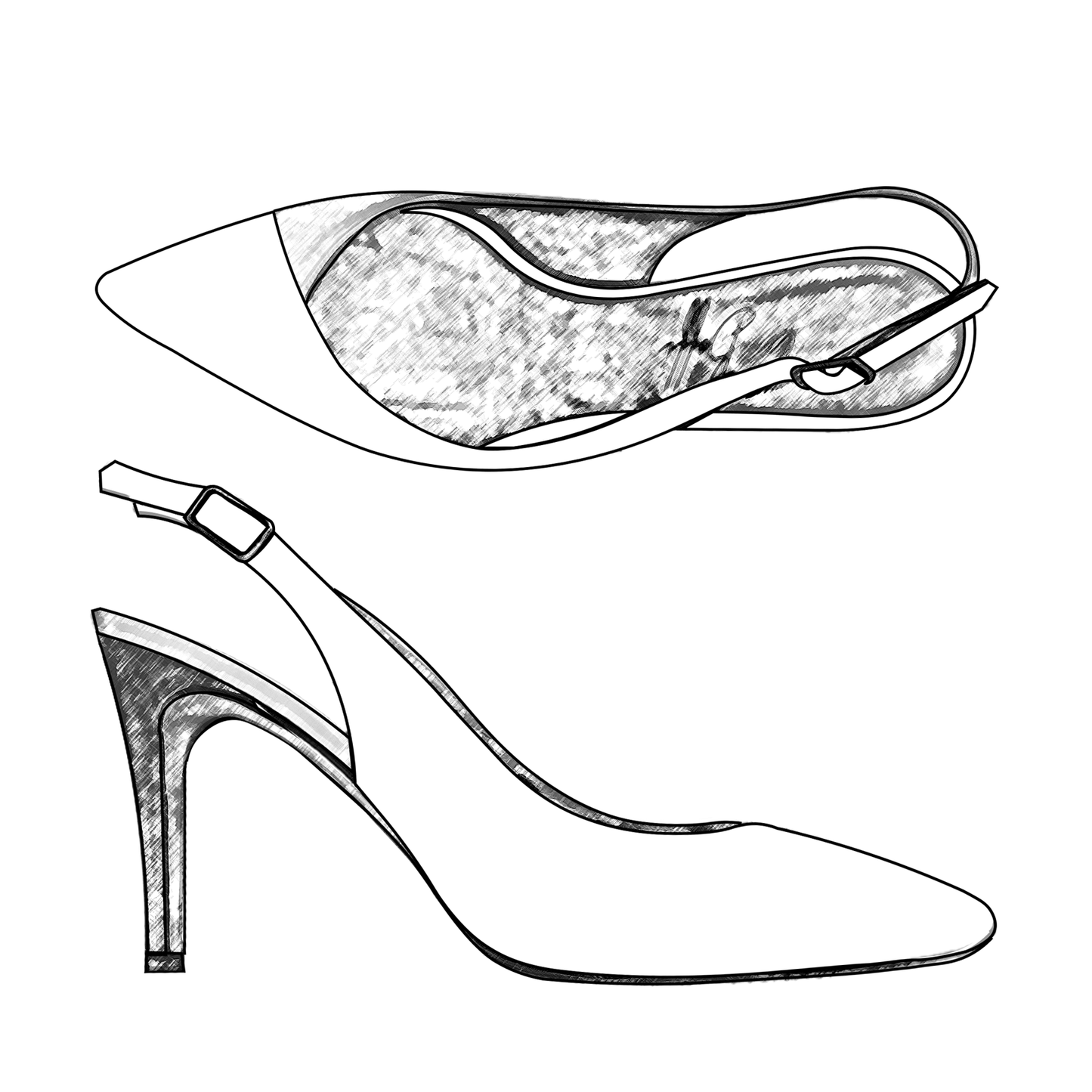 Amelia slingback 85 Bride