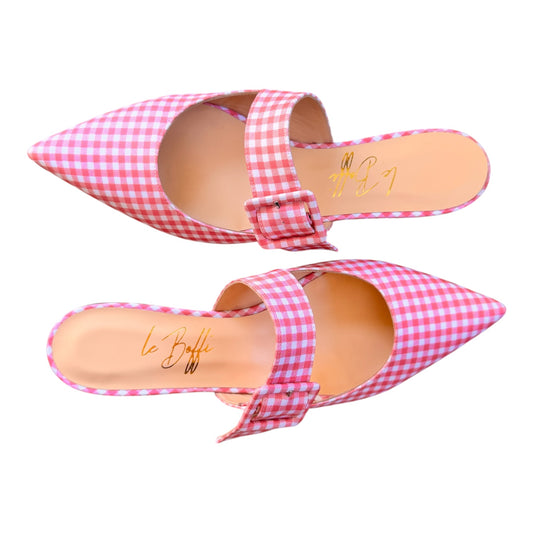Ginevra mule in vichy rosa