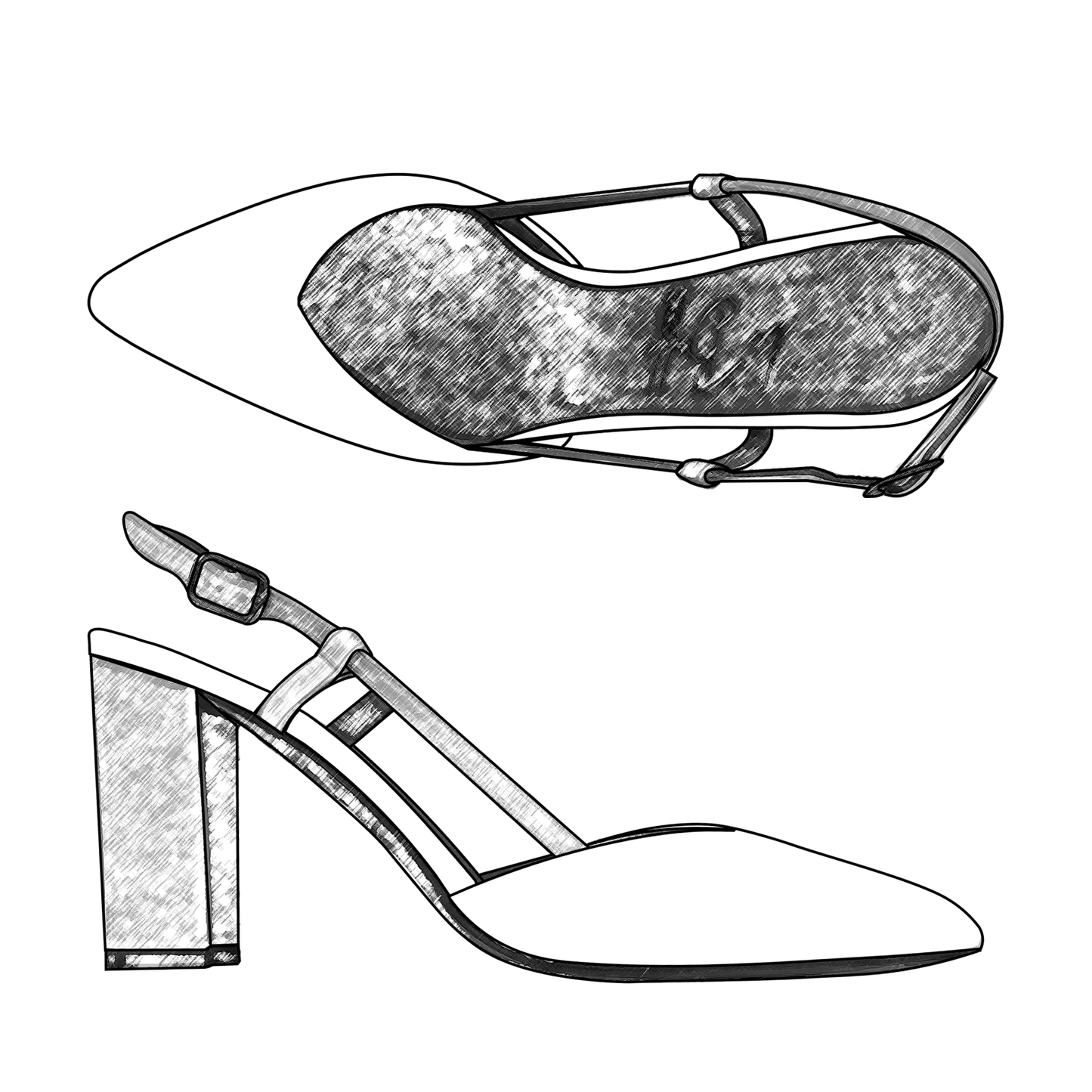 Gaia slingback 85 Bride