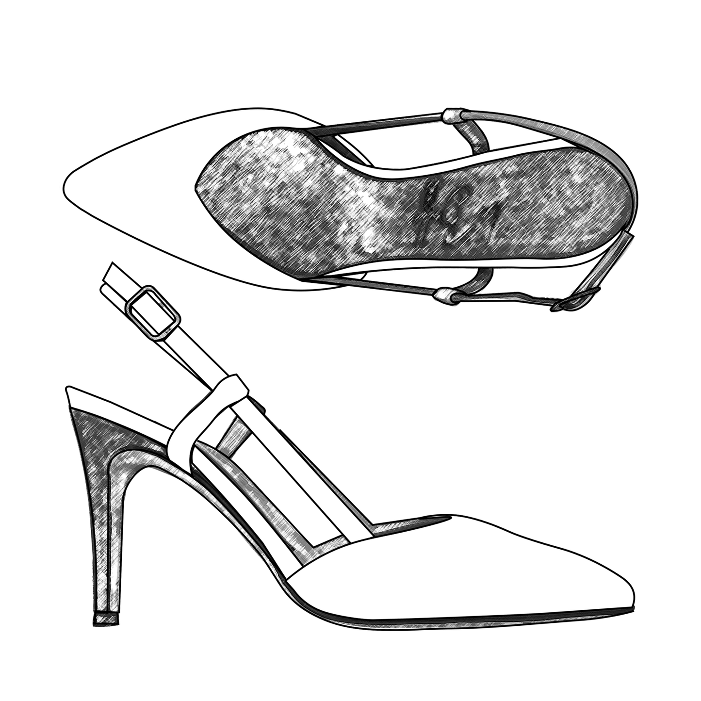 Gaia slingback 85 Bride