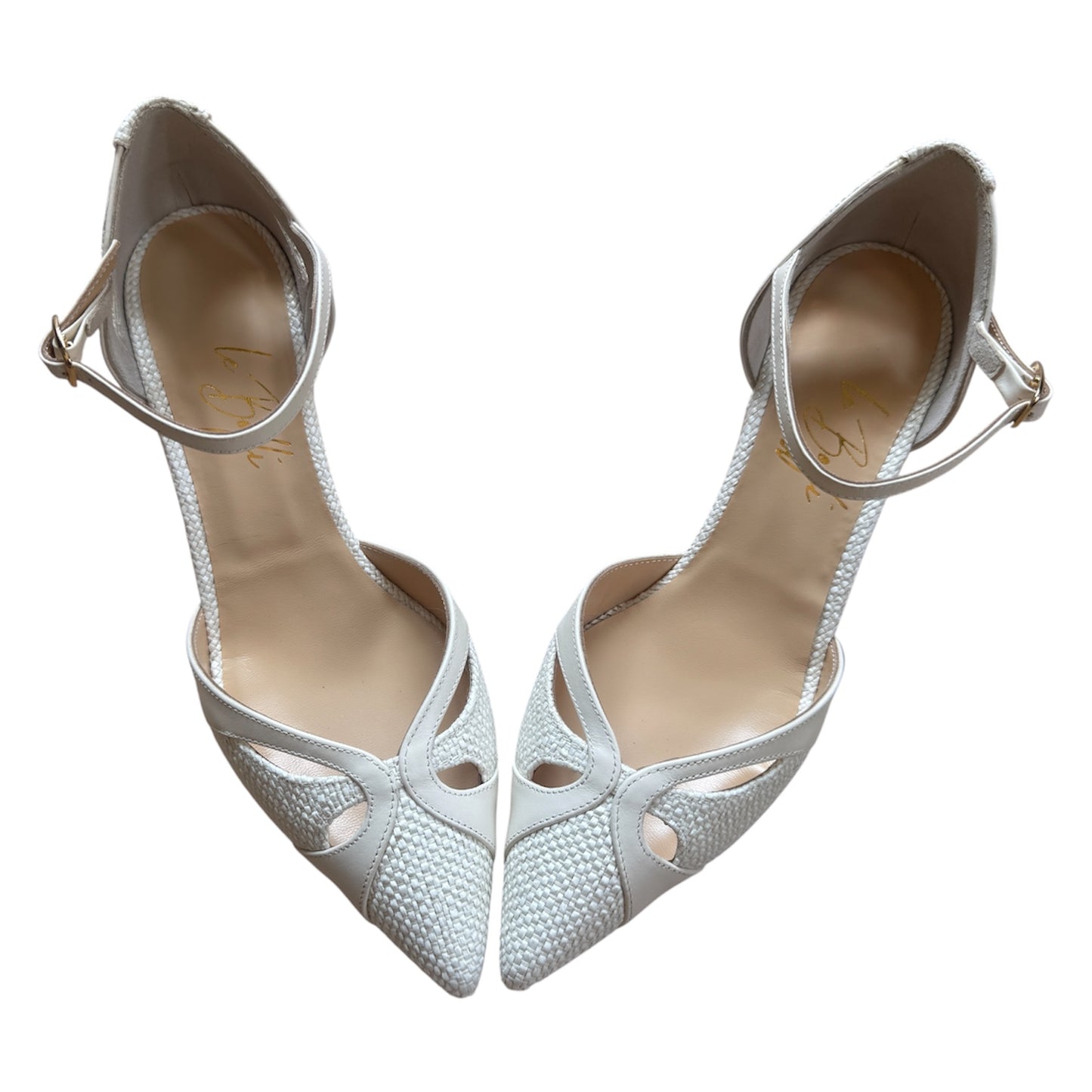 Celeste 55 in intrecciato bianco latte