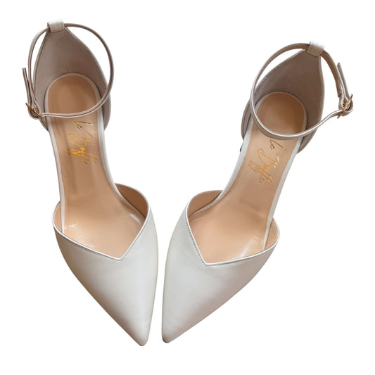 Greta 55 in pelle bianco crema