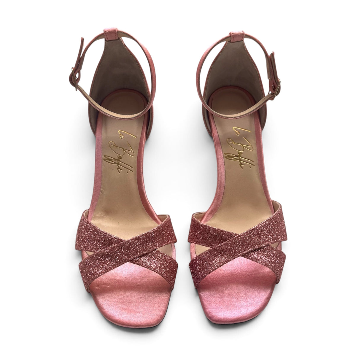 Linda sandal in fuchsia glitter