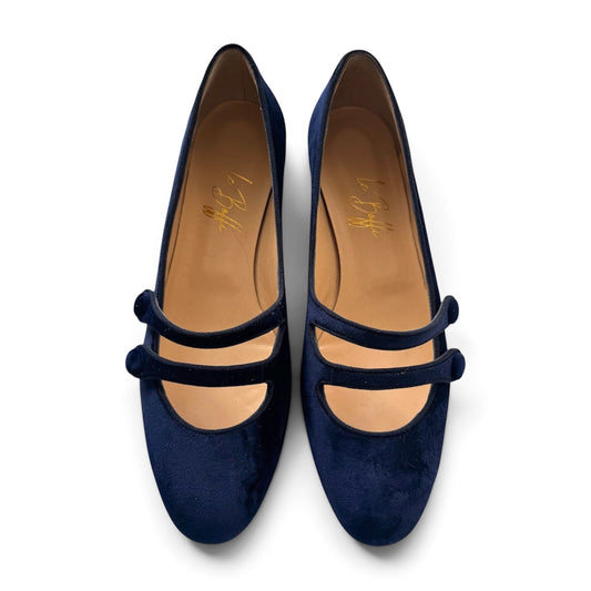 Round Frida in midnight blue velvet