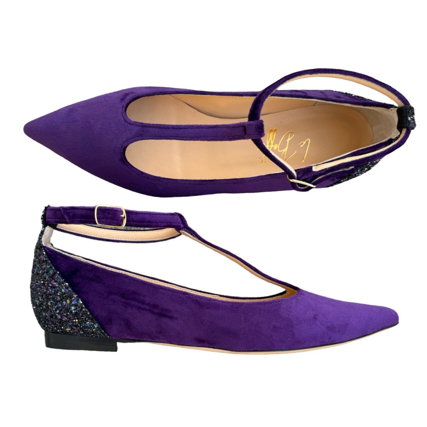 Matilde ballerina in velluto viola