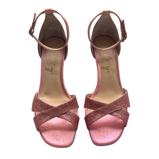 Linda sandal in fuchsia glitter