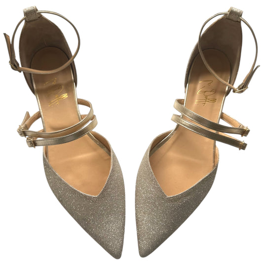 Ottavia in platinum glitter and platinum leather