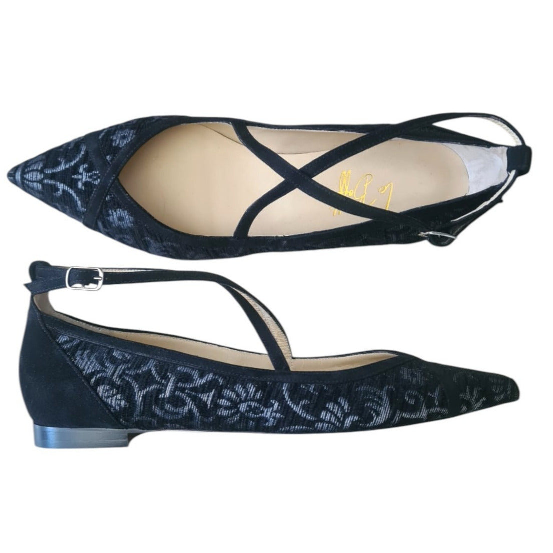 Elisabetta in damasco nero e grigio