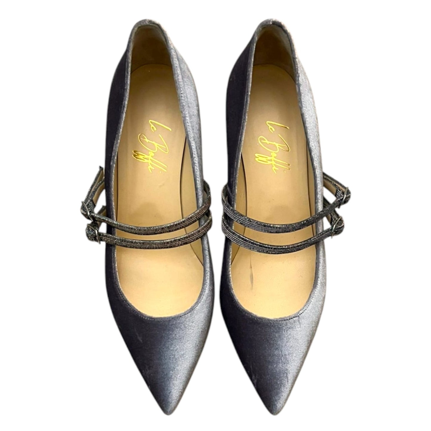 Elisa ballerina 55 in velluto grigio perla