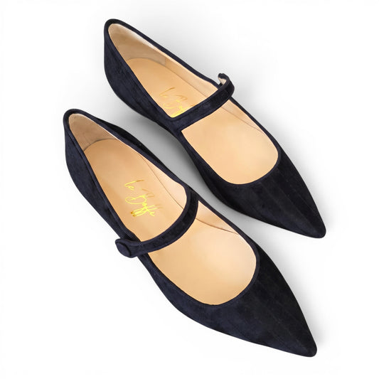 Adele in velluto a righe blu notte PREORDINE