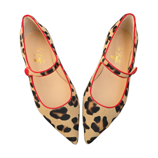 Adele flat in cavallino maculato e rosso