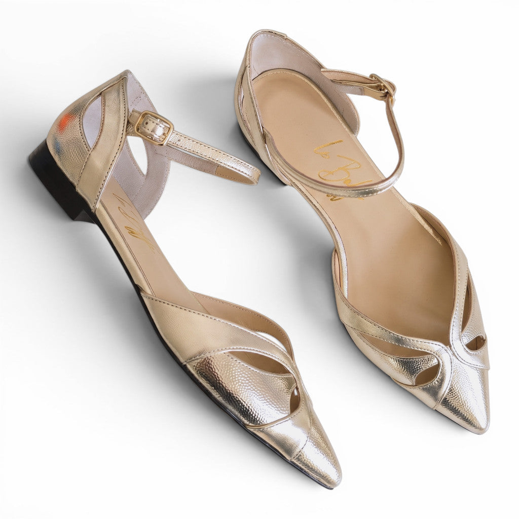 Celeste in pelle platino