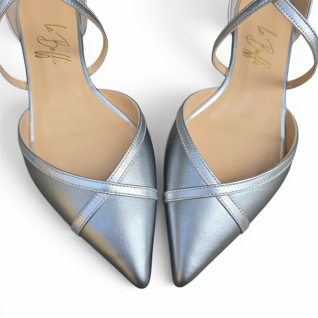 Elisabetta in pelle martellata argento PREORDINE