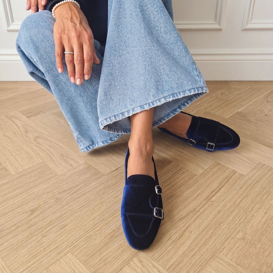 Priscilla in velluto blu