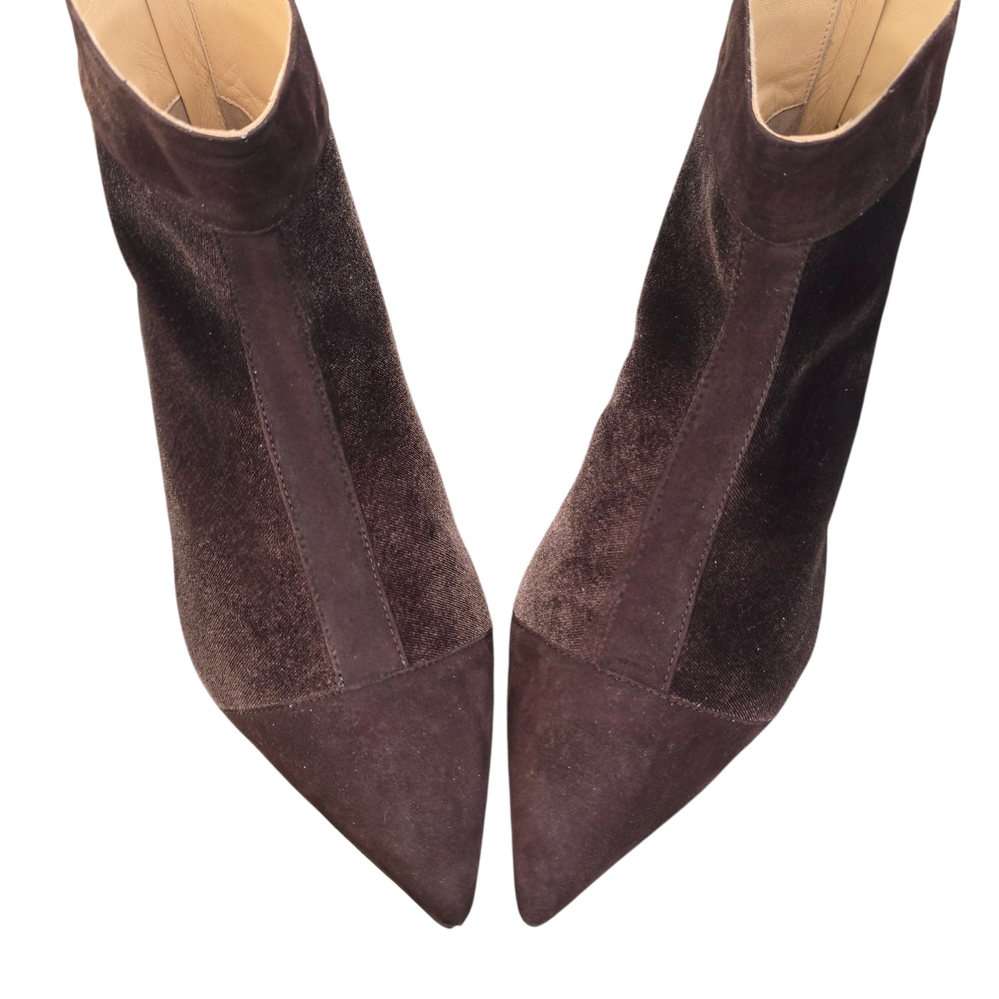 Stella in velluto cioccolato e camoscio marrone