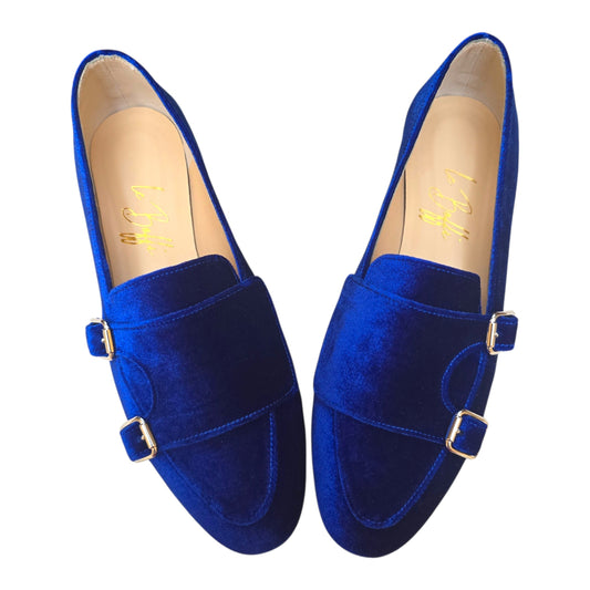Priscilla in velluto bluette