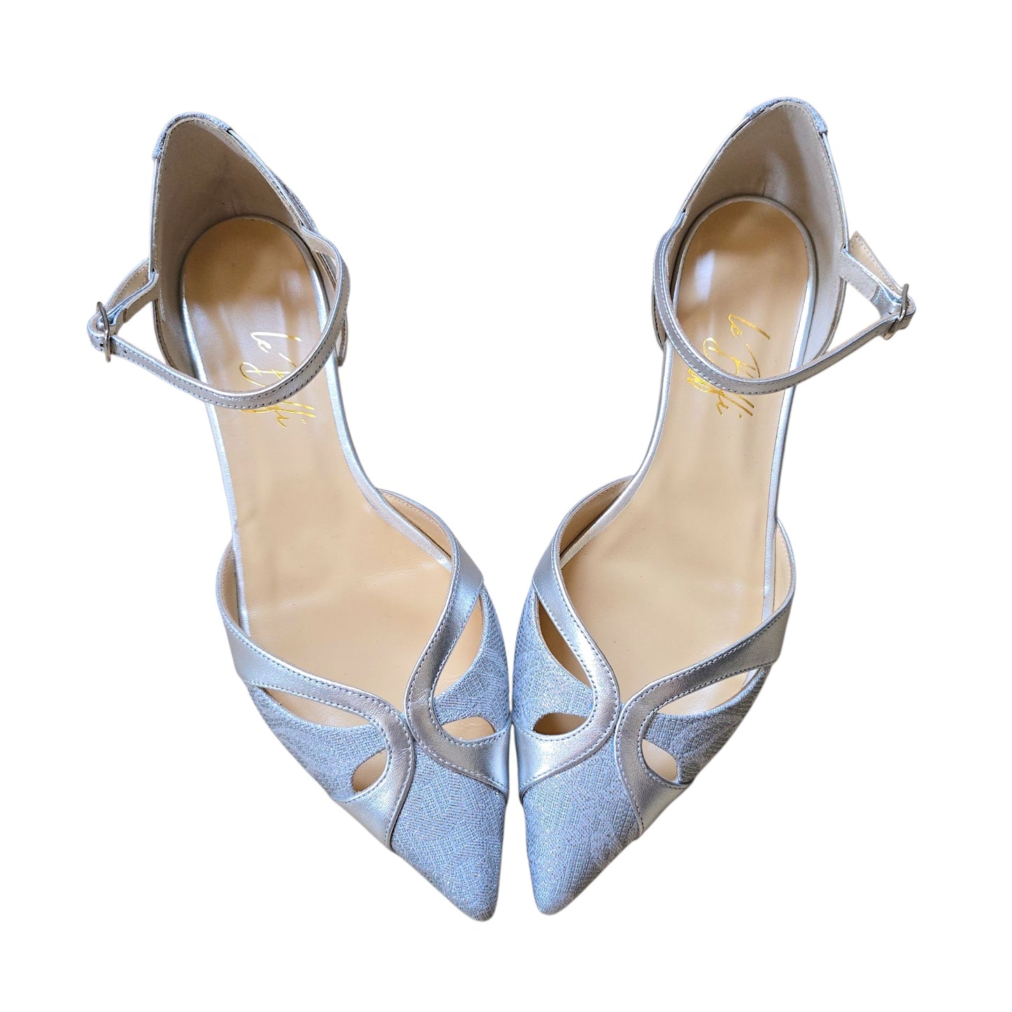 Celeste in ramage argento