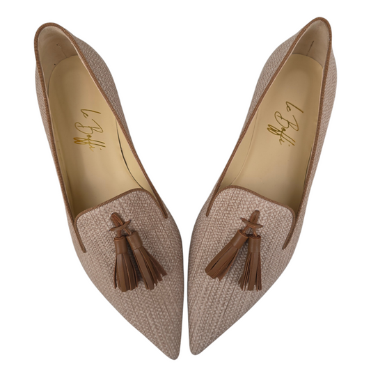 Agata in pelle spigata beige