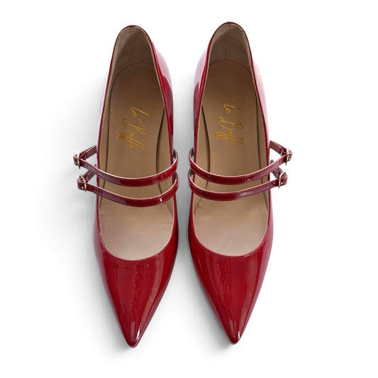 Elisa 55 in red patent leather