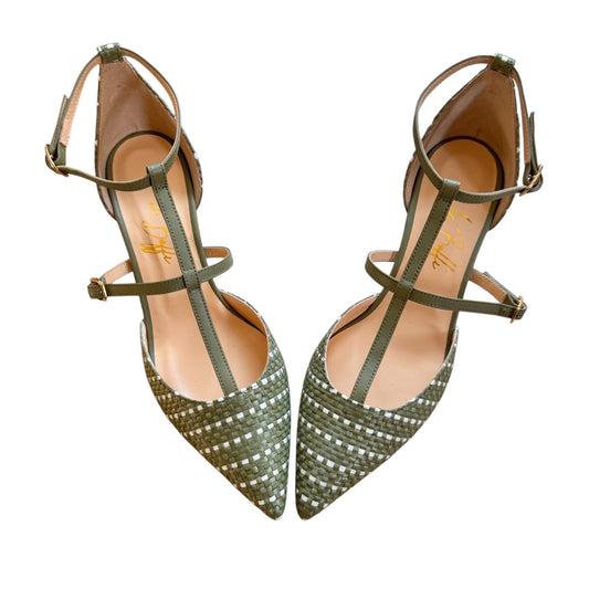 Fiammetta in rafia bianca e verde