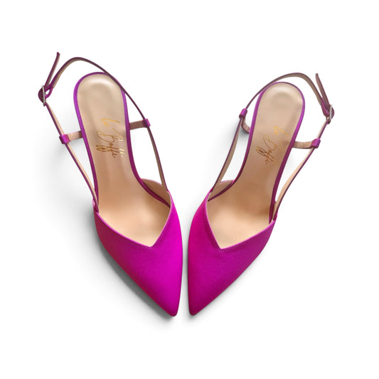 Gaia 85 in raso fucsia
