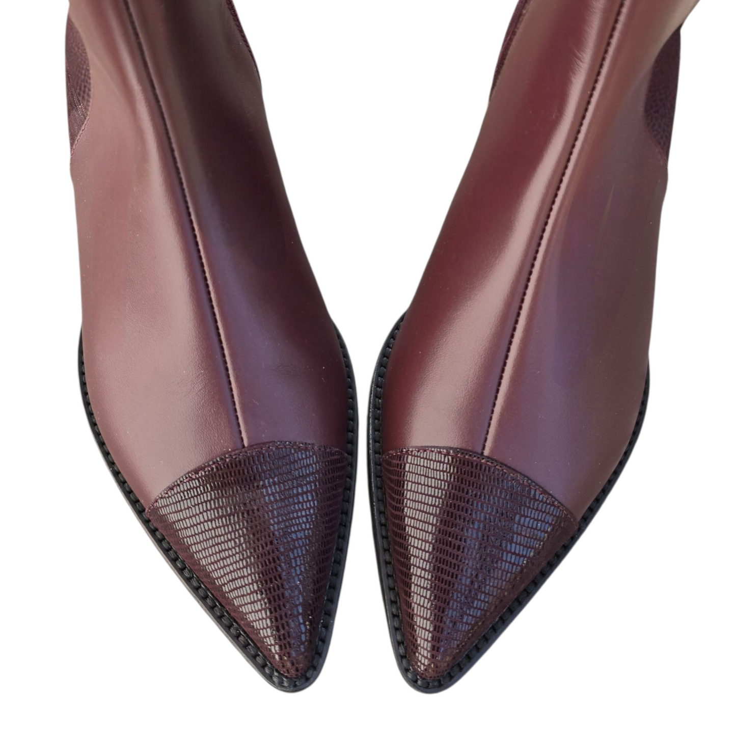 Sibilla in pelle prugna e Rettile prugna