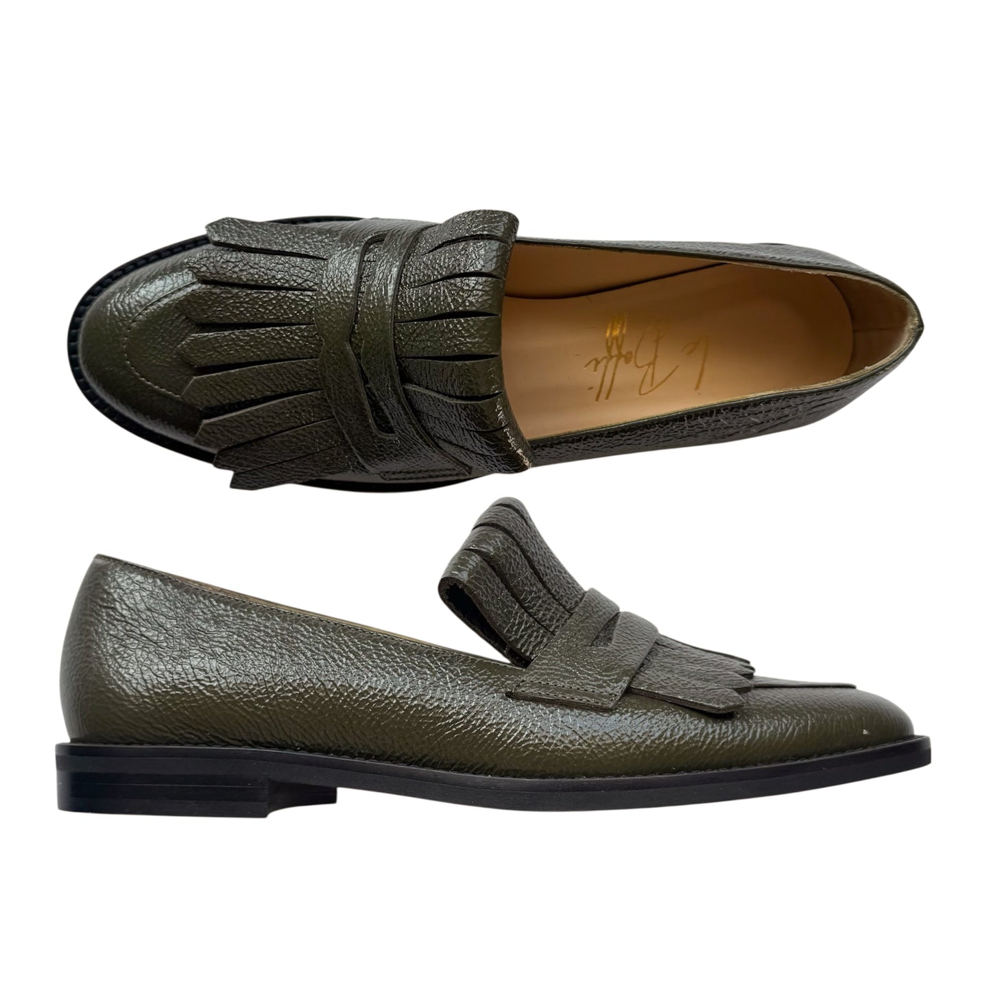 Nina in pelle verde militare