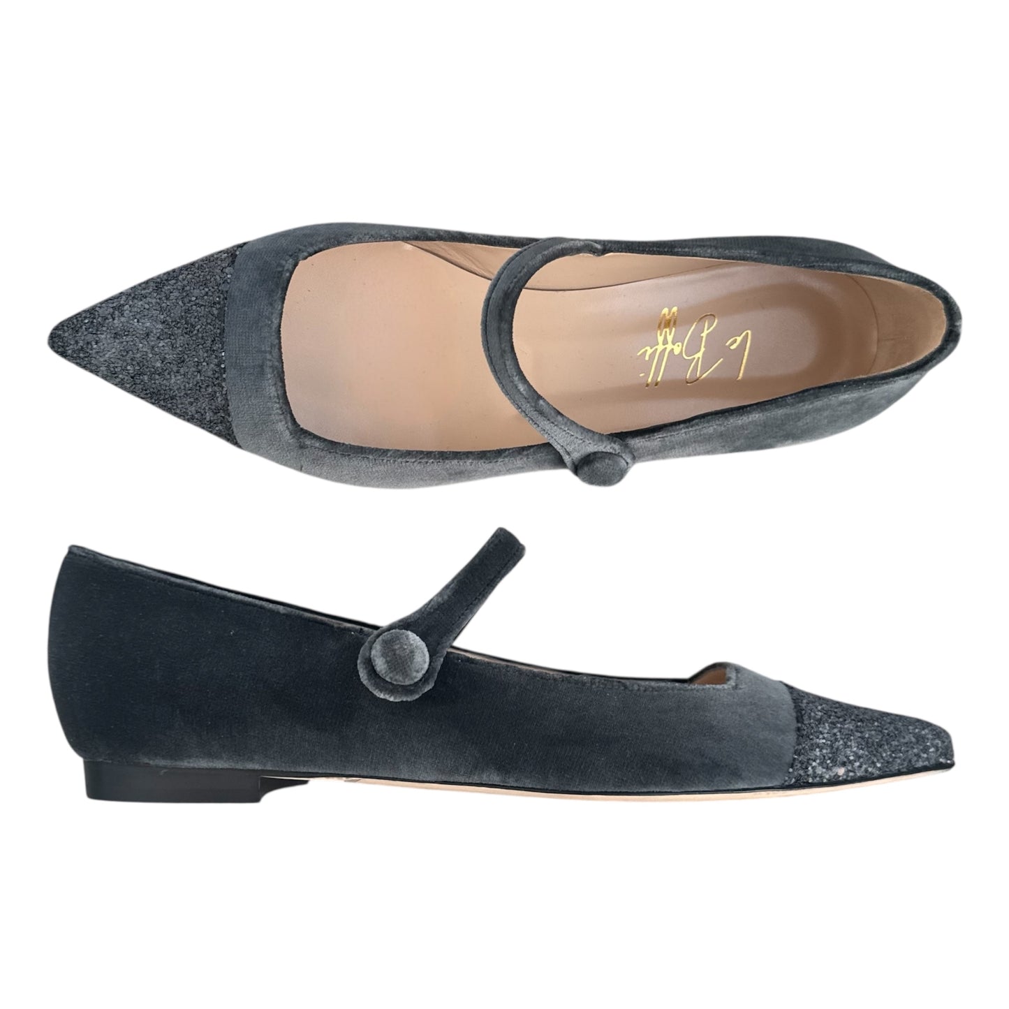 Emma in velluto e glitter cemento