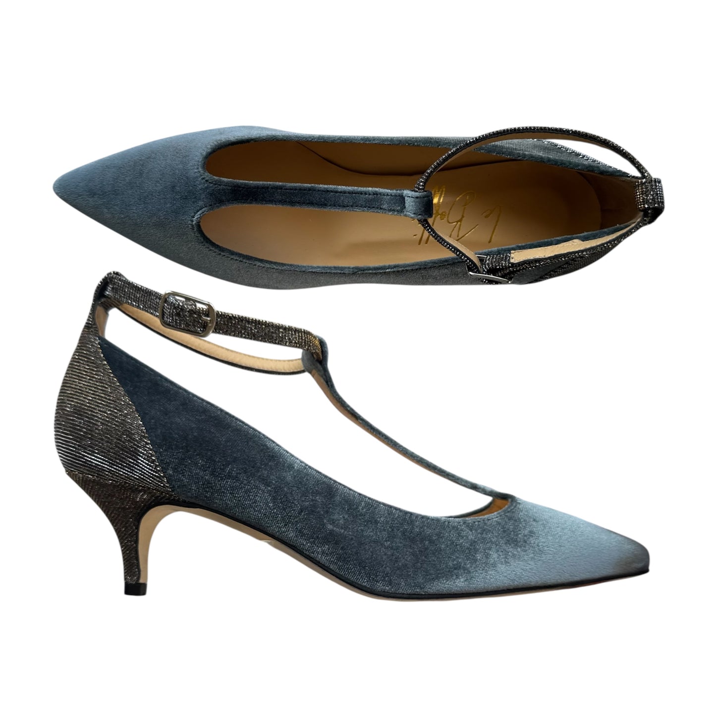 Matilde 55 in velluto e glitter antracite