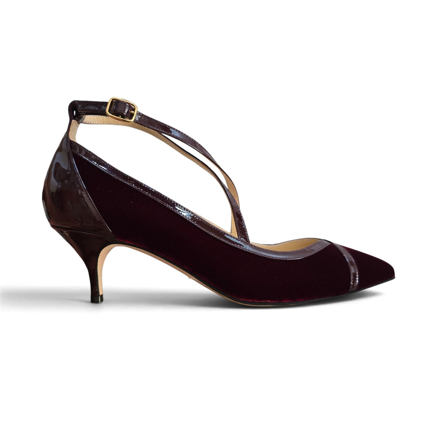 Elisabetta ballerina 55 in velluto bordeaux