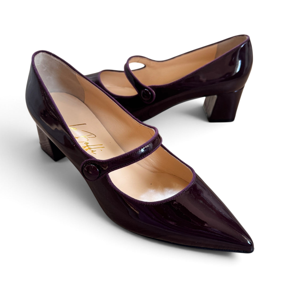 Adele 55 in vernice bordeaux