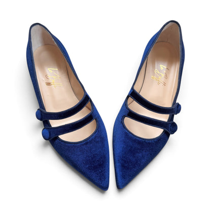 Frida in velluto blu
