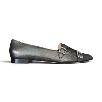 Penelope in pelle glitterata antracite