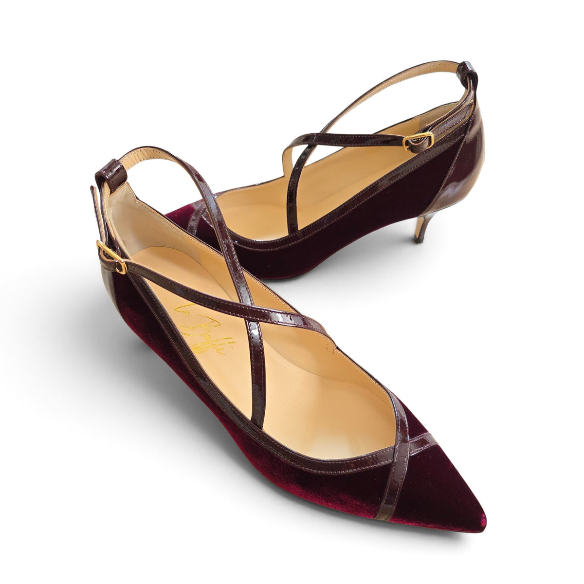 Elisabetta ballerina 55 in velluto bordeaux