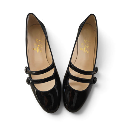 Frida tonda in vernice nera