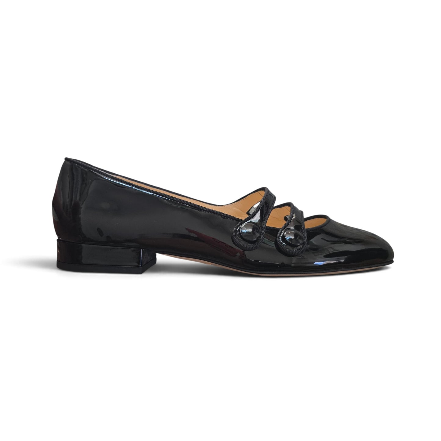 Frida tonda in vernice nera