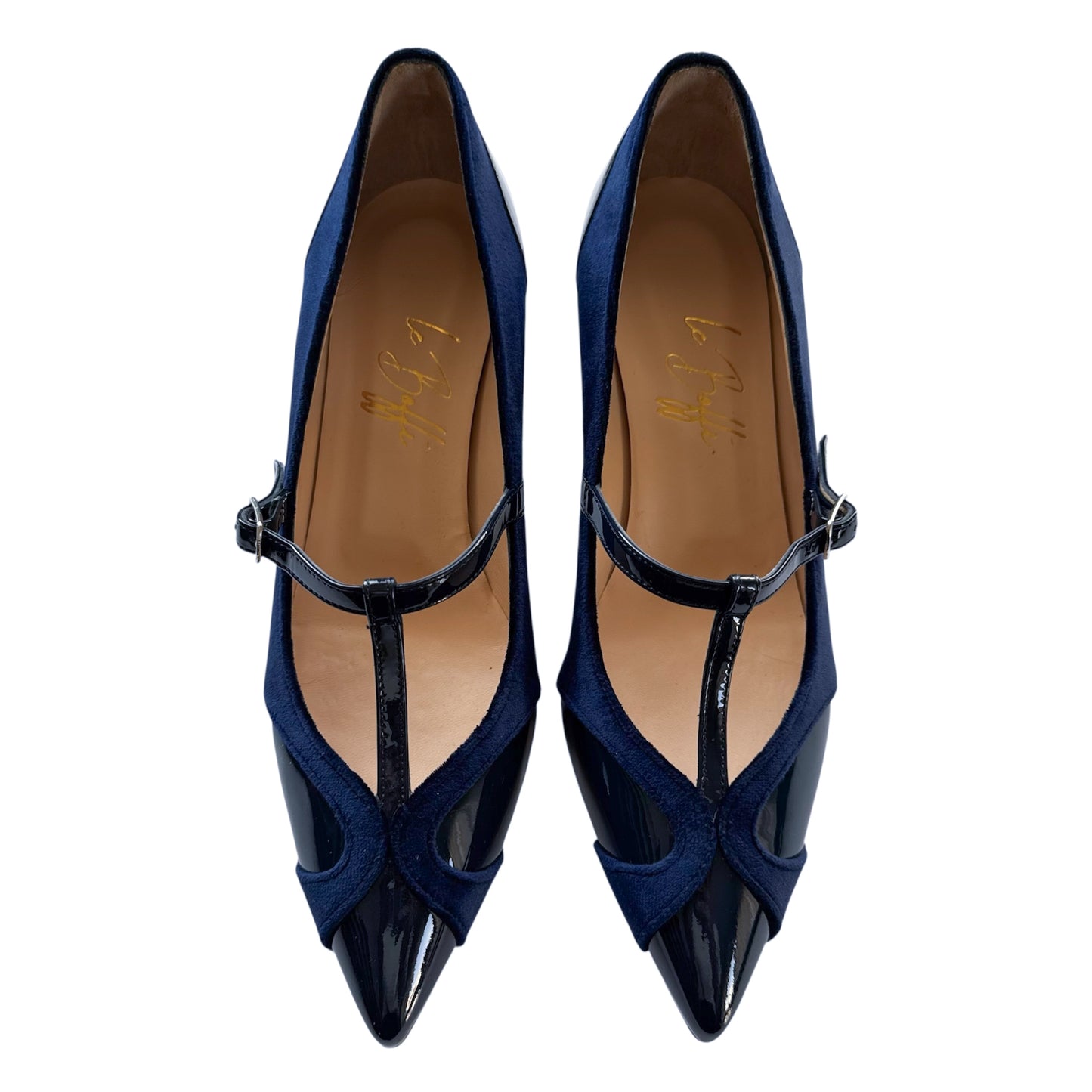 Vittoria 55 in vernice e velluto blu