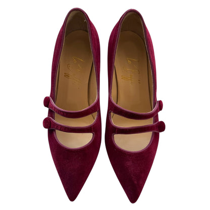 Frida 55 in velluto bordeaux chiaro