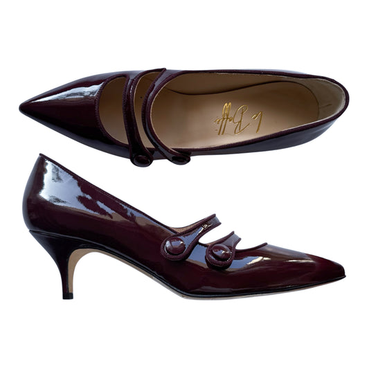 Adele 55 in vernice bordeaux