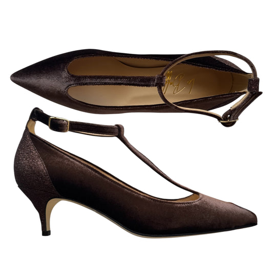 Matilde 55 in velluto e glitter cioccolato