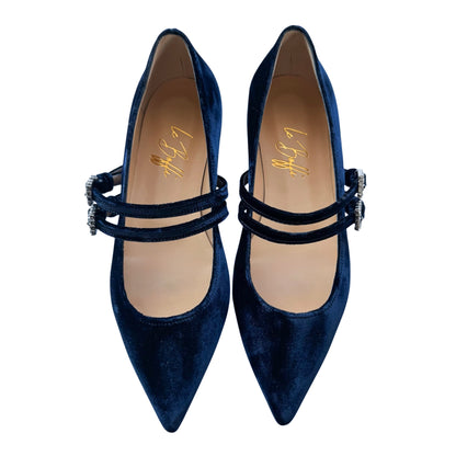 Elisa in velluto blu notte gioiello