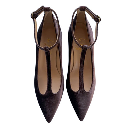 Matilde 55 in velluto e glitter cioccolato