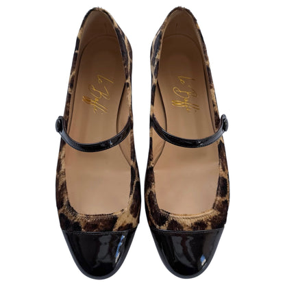 Emma tonda in cavallino e vernice marrone