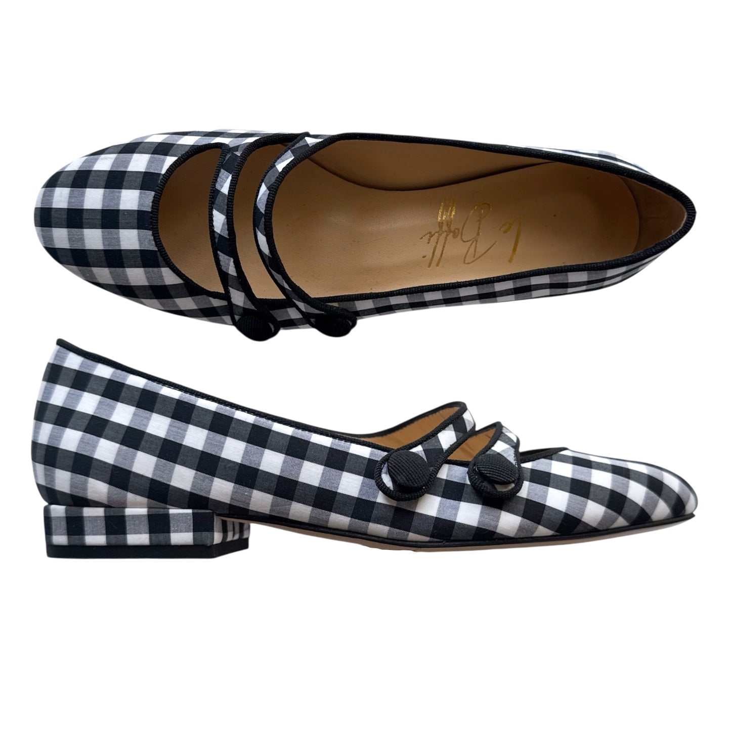 Frida tonda in vichy bianco e nero